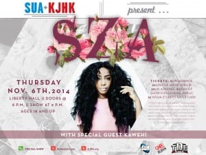 SZA w/ special guest Kawehi - Nov. 6, 2014 at Liberty Hall