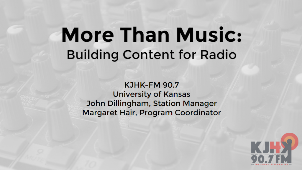 More Than Music: Building Content for Radio